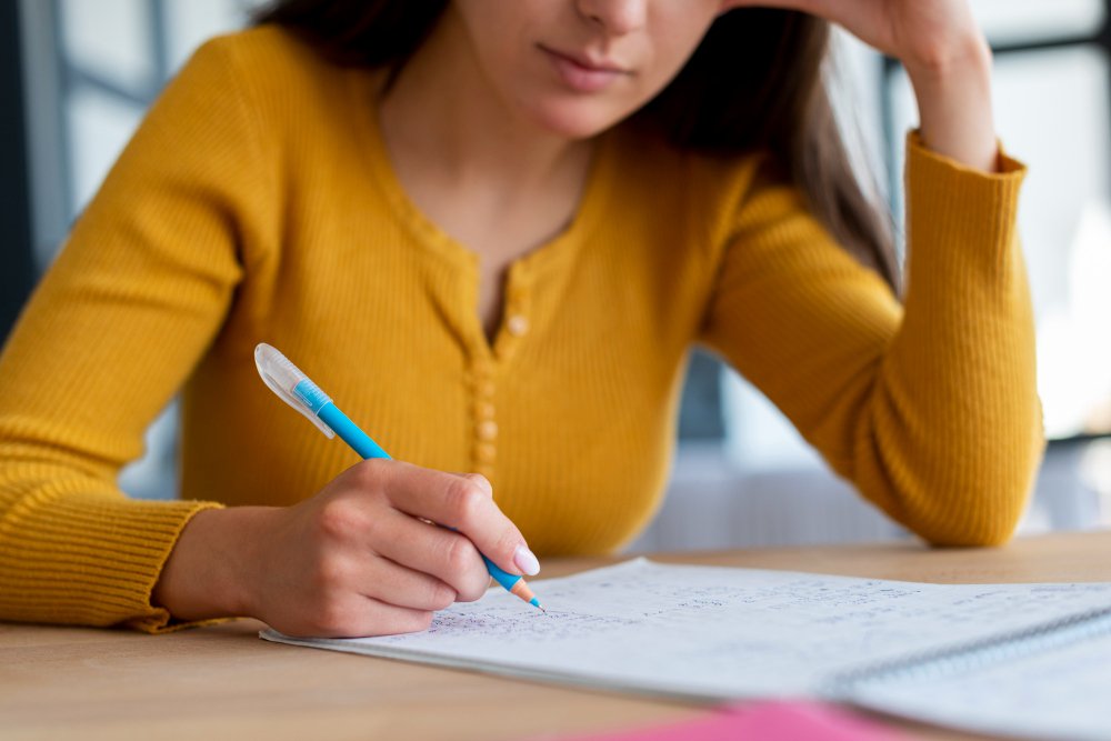 Bloqueo mental en los exámenes durante una prueba en clase
