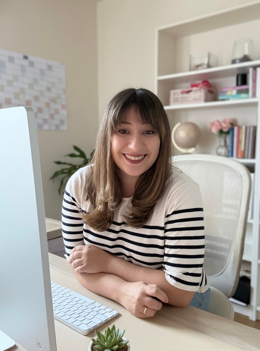 María Bernardo, psicóloga online, en su despacho.